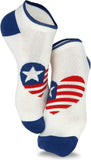 TeeHee Socks Women's 4th of July Cotton No Show I Love USA 6-Pack (11154)