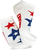 TeeHee Socks Women's 4th of July Cotton No Show I Love USA 6-Pack (11154)
