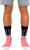 TeeHee Socks Men's 4th of July Cotton Crew I Love USA 4-Pack (50744)