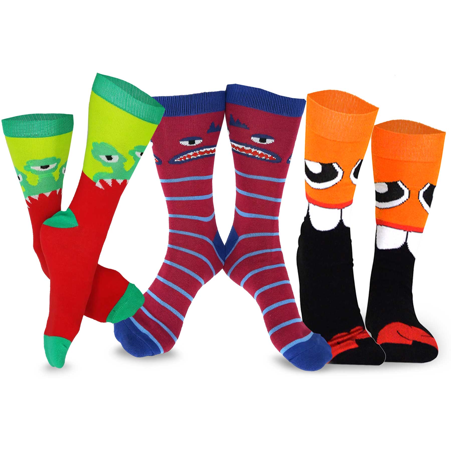 TeeHee Crazy Fun Novelty Casual Crew Socks for Unisex Adult