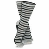 TeeHee Socks Women's Casual Polyester Crew Thin Stripe 6-Pack (11188)