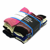 TeeHee Socks Women's Casual Polyester Crew Argyle Ministripe 12-Pack (1118998)