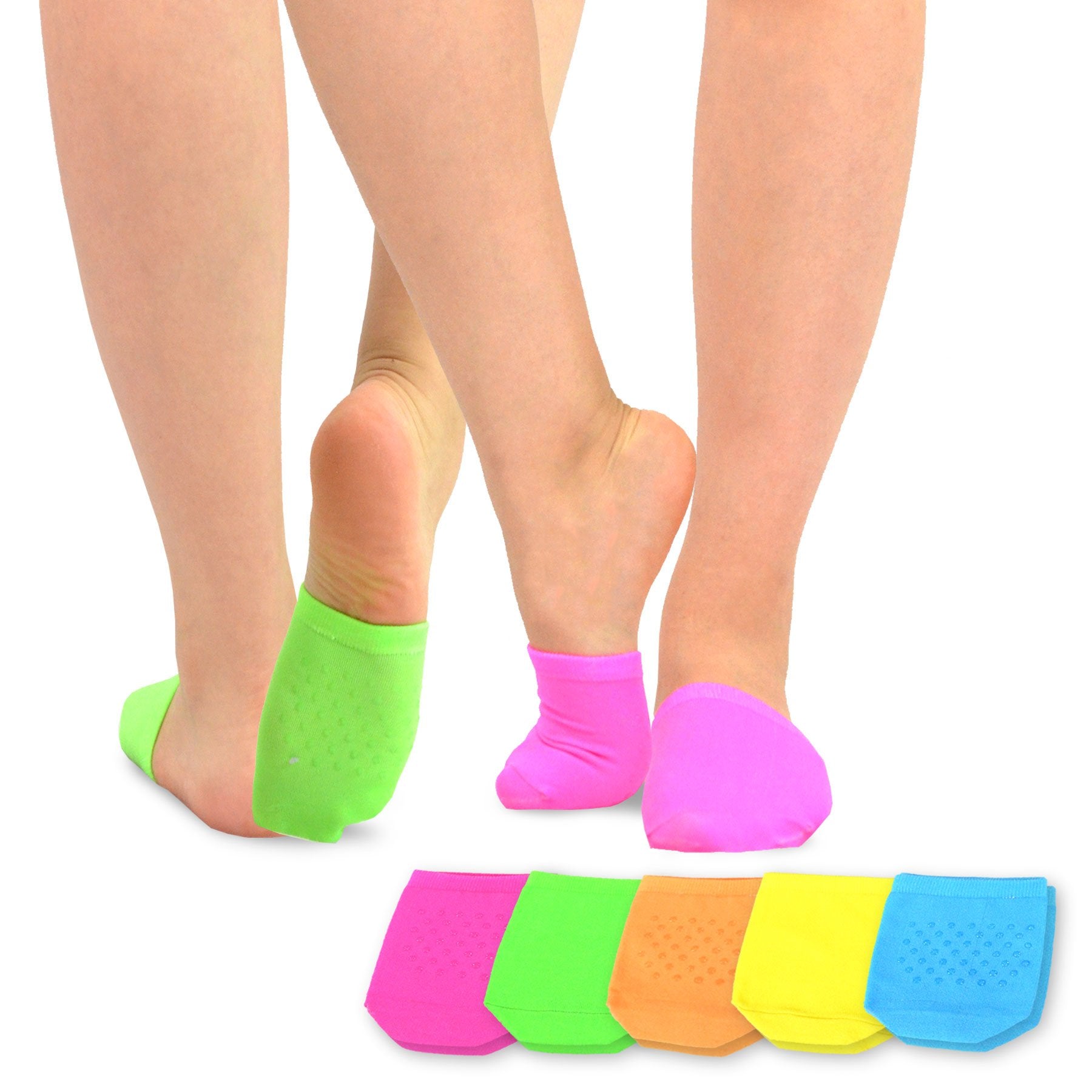 TRIUMPH HOSIERY Women's Toe Cover Socks Toe Topper Liner Half Socks, S 