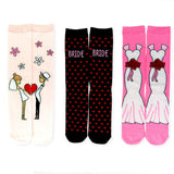 TeeHee Wedding Cotton Crew Socks for Women and Men 3-Pack (9-11, Weddings W) - TeeHee Socks
