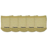 Womens Bamboo Toe Topper Liner Socks 5-Pack (Beige) - TeeHee Socks