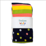 TeeHee Kids Girls Fashion Cotton Tights 3 Pair Pack (Colorful) - TeeHee Socks