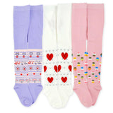 TeeHee Kids Girls Fashion Cotton Tights 3 Pair Pack (Cup Cakes) - TeeHee Socks