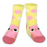 TeeHee Little Girls Cotton Crew Socks 6 Pair Pack (Animal Crew)(K2025)