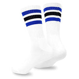 TeeHee Men's Sports Stripes Cotton Half Cushion Crew Socks 3-pair Pack (50257BBB)