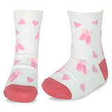 TeeHee Little Girls Cotton Crew Socks 6 Pair Pack (Floral Roller Blades)(K2027)