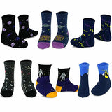 TeeHee Little Boys Fashion Fun Cotton Crew Socks 6 Pair Pack (K2036SPC)