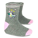 TeeHee Little Girls Cotton Basic Crew Socks 12 Pair Pack (202627)