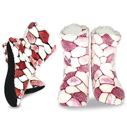 TeeHee Cute Comfy Cozy Fuzzy Slipper Socks for Women 2-Pack (R2029CRW) –  TeeHee Socks