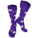 TeeHee Men's Crazy Fun Novelty Casual Crew Socks, 3 Pair (Monster Eyeball brain hand) N2124