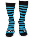 TeeHee Men's Crazy Fun Novelty Casual Crew Socks, 2 Pair (Scars and Bites) N2126