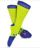 TeeHee Crazy Fun Novelty Casual Crew Socks for Women and Junior 3-Pair (Monsters Polka Dots) N2129