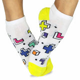 TeeHee Women's Colorful Fun Novelty Low Cut Ankle Socks - 12 Pair Pack (Butterfly Flower-Neon) (31067)