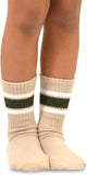 TeeHee Socks Kid's Casual Cotton Short Crew Sport Rib Stripes 6-Pack (70155)