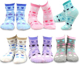 TeeHee Socks Little Girls Casual Cotton Short Crew Ruffle & Flower Heart 12-Pack Gift Box (70881-12)