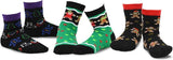 TeeHee Christmas Holiday Novelty Little Kids Toddler Crew Socks 3-Pair (12-24 Months, Gingerbread Man Xmas Lights) (70918)