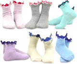 TeeHee Socks Little Girls Casual Cotton Short Crew Hearts 12-Pack Gift Box (71007)