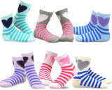 TeeHee Socks Little Girls Casual Cotton Short Crew Hearts 12-Pack Gift Box (71007)