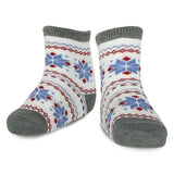 TeeHee Christmas Holiday Novelty Little Kids Crew Socks 3-Pair Reindeer Stripes Snowflake (K2114)