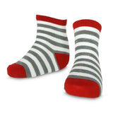 TeeHee Christmas Holiday Novelty Little Kids Crew Socks 3-Pair Reindeer Stripes Snowflake (K2114)