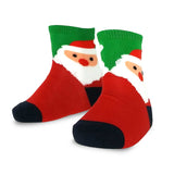 TeeHee Christmas Holiday Novelty Little Kids Crew Socks 3-Pair Santa Snowman Smile (K2115)