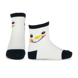 TeeHee Christmas Holiday Novelty Little Kids Crew Socks 3-Pair Santa Snowman Smile (K2115)