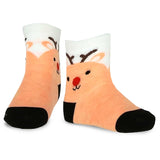 TeeHee Christmas Holiday Novelty Little Kids Crew Socks 3-Pair Santa Snowman Smile (K2115)