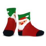 TeeHee Christmas Holiday Novelty Little Kids Crew Socks 3-Pair Santa Snowman Smile (K2115)