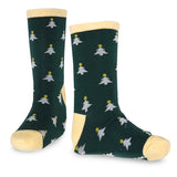 TeeHee Christmas Holiday Novelty Little Kids Crew Socks 3-Pair Tree-Bear-Snowflake (K2201)