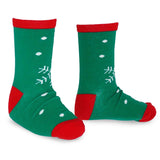 TeeHee Christmas Holiday Novelty Little Kids Crew Socks 3-Pair Santa-Deer-Snowflake (K2202)