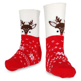 TeeHee Christmas Holiday Novelty Little Kids Crew Socks 3-Pair Santa-Deer-Snowflake (K2202)