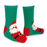 TeeHee Christmas Holiday Novelty Little Kids Crew Socks 3-Pair Santa-Deer-Snowflake (K2202)