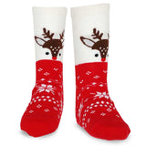 TeeHee Christmas Holiday Novelty Little Kids Crew Socks 3-Pair Santa-Deer-Snowflake (K2202)