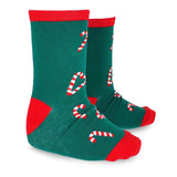 TeeHee Christmas Holiday Novelty Little Kids Crew Socks 4-Pair Teddy Bear-Candy Cane-Reindeer (K2203)