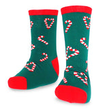 TeeHee Christmas Holiday Novelty Little Kids Crew Socks 4-Pair Teddy Bear-Candy Cane-Reindeer (K2203)