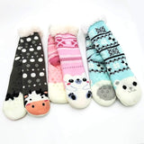 TeeHee Socks Women's Double Layered Polyester Assorted Crew 3-Pack (R1299)