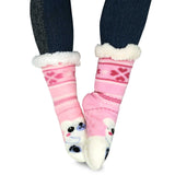 TeeHee Socks Women's Double Layered Polyester Assorted Crew 3-Pack (R1299)