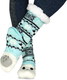 TeeHee Socks Women's Double Layered Polyester Assorted Crew 3-Pack (R1299)