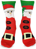 TeeHee Christmas Holiday Fun Crew Socks for Women 3 Pairs Santa Deer Snowman 9-11 (2030)