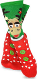 TeeHee Christmas Holiday Fun Crew Socks for Women 3 Pairs Santa Deer Snowman 9-11 (2030)