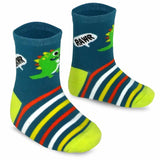 TeeHee Little Boys and Toddlers Casual Sports Novelty Cotton Crew Socks 18 Pair Pack Gift Box-Dinosaurs & Animals (203579)