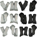 TeeHee Socks Men's Casual Polyester No Show Black, Heather Grey 12-Pack (11051)