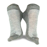 TeeHee Socks Men's Casual Polyester No Show Black, Heather Grey 12-Pack (11051)