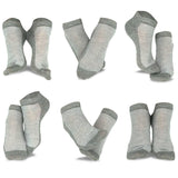 TeeHee Socks Women's Casual Polyester No Show Grey 6-Pack (10051)