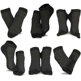 TeeHee Socks Women's Casual Polyester No Show Black 6-Pack (10051)