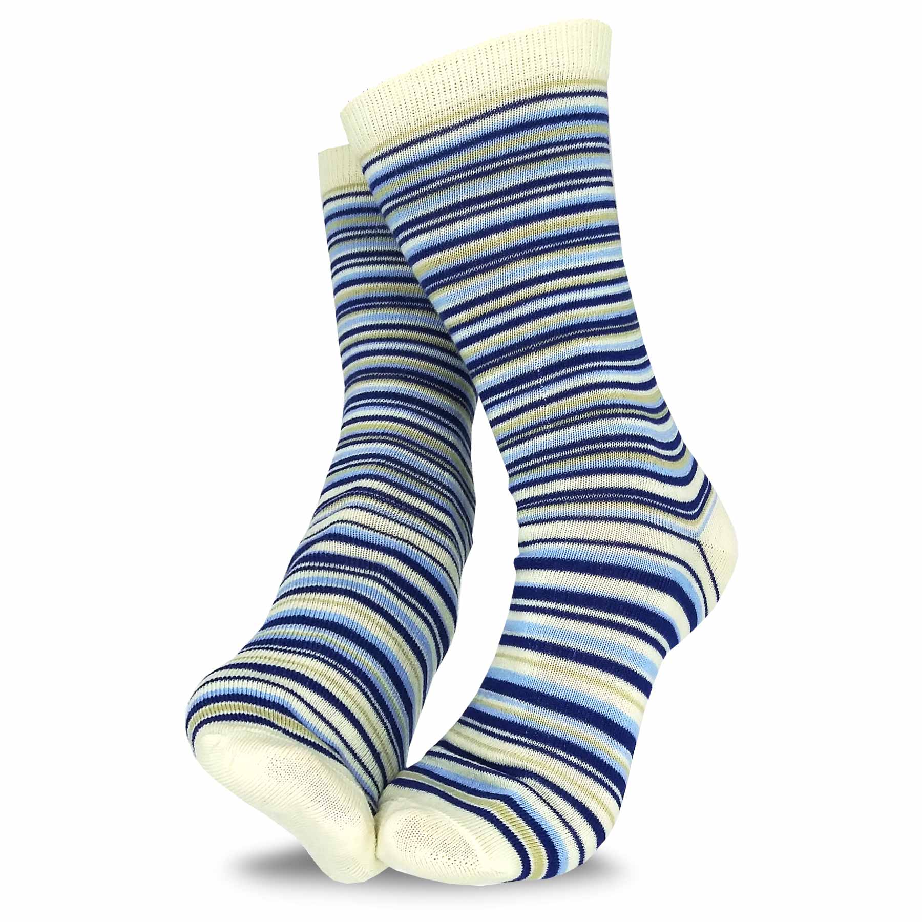 TeeHee Socks Women's Fuzzy Polyester Crew Light Blue 2-Pack (11190)